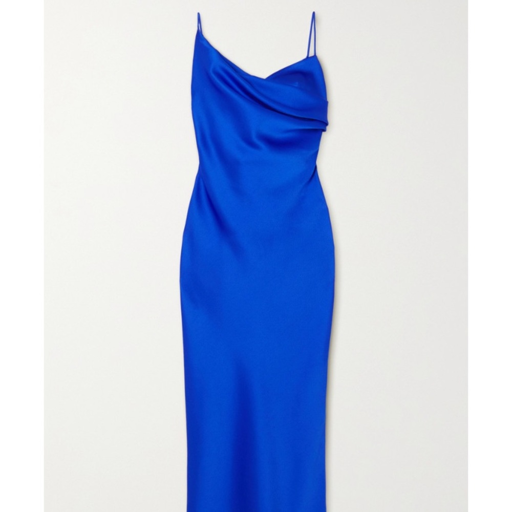 Rasario draped satin midi dresz